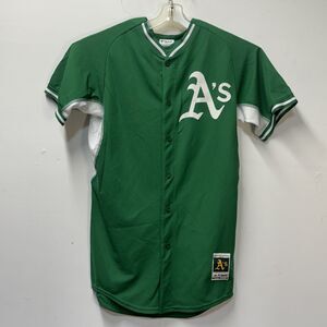 Oakland A’s Authentic Cool Base Majestic Jersey Size 40 Green Alternate White A